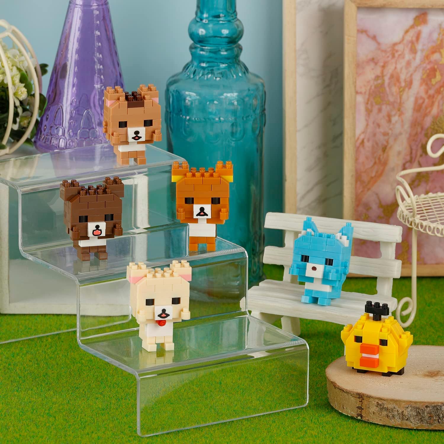 Kawada NBMC_54S Mini Nano Rilakkuma Vol.3 Nanoblock, 1 Box, 6 Pieces, Total of 6 Types
