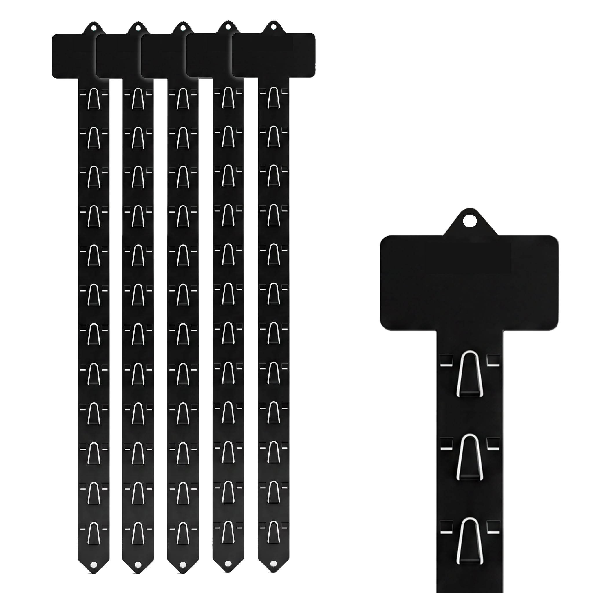 Clip Strip 50 Pack Heavy Duty, 24" L for Merchandising, Black for Hanging Merchandise in Retail Stores, Strong & Durable Brand 'Posi-Lok' Model Merchandising Strips