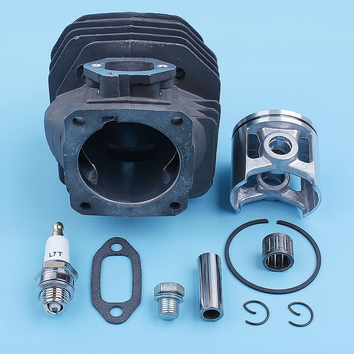 Pistón de Cilindro de 48mm, Kit de cojinete de Pasador de 12mm for H 262XP 262 261, Piezas de Repuesto de Junta de Escape recubierta de Motosierra ni-kasil