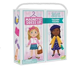 Peaceable Kingdom Magnetic Dress Up Fashion Friends Playset, Magnetic Dress Up Dolls with Wardrobe Case, 50+ Piece Pretend Play Set, Screen-Free Toy for Kids Ages 3+