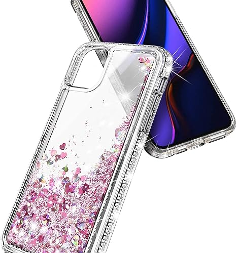 Miniatura 7 de NGB - Funda compatible con iPhone 11, protector de pantalla de vidrio templado, soporte de anillocorrea de muñeca, para niñas y mujeres, con