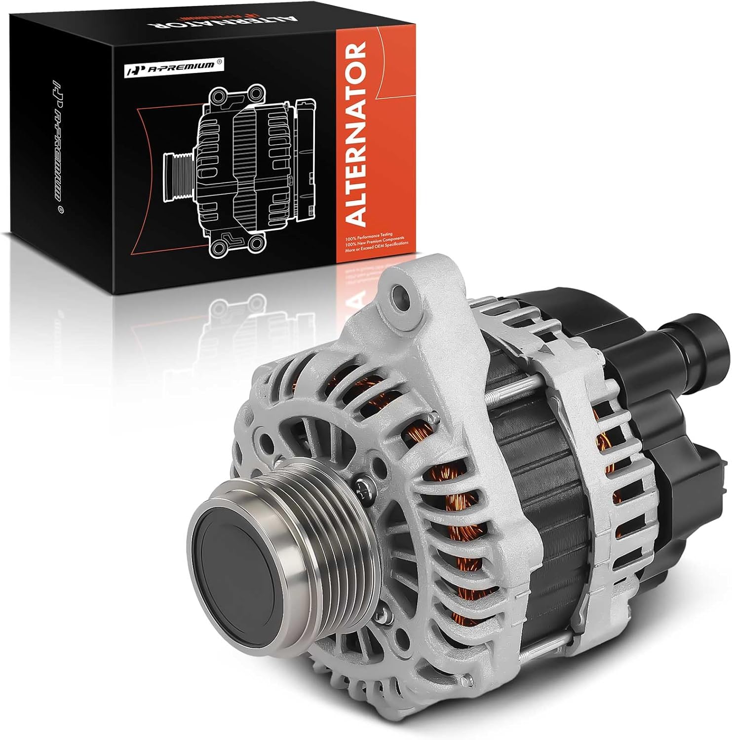 A-Premium Alternator Compatible with Honda Fit 2017 2018 2019 2020, Automatic CVT Transmission, 12V 105A Clockwise, Replace# A005TZ0281AC, 31100-5KK-004