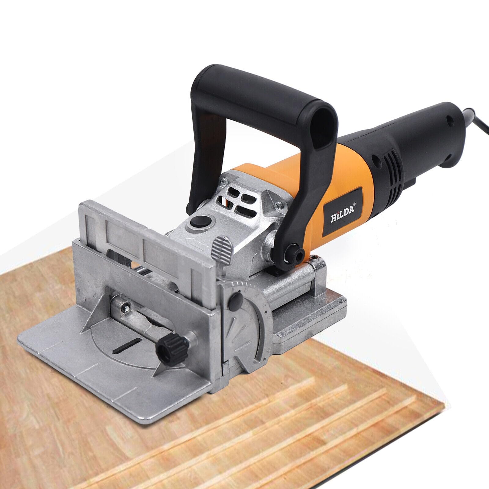 Fresa per la lavorazione del legno, fresa per scanalature Tenoning, fresa piatta 220 V, per collegamenti precisi del legno, angolo e profondità regolabili, per falegnameria e officine