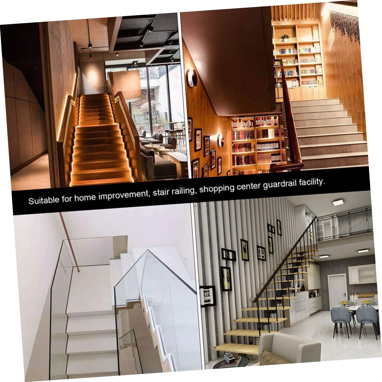 Vaguelly 2Pcs Handrail Bracket for Interior Stair Railing Durable Wall Mounted Support for Home Office and More Chic Design for Enhanced Stability and Safety