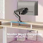 HUANUO 55″ x 26″ Electric Standing Desk with 24.4″ Large Keyboard Tray &2 Drawers, C-Clamp Mount Compatible, Adjustable Computer Desk for Office, Sit Stand Up Desk with 4 Height Presets, Light Walnut