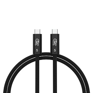 Upgraded 80Gbps USB4 Cable for Thunderbolt 5, 3.3FT Braided USB C to USB C Cable, Up to 120Gbps Bandwidth, 240W PD3.1 Charging,16K/8K Display, Compatible with Thunderbolt 4/3, MacBook, SSD, Docking - Amazon product rated Grade B
