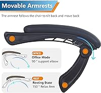 Vista 5 de PayLessHere Silla ergonómica de escritorio de carreras, silla de computadora, silla de juegos con reposapiés, soporte lumbar, reposacabezas