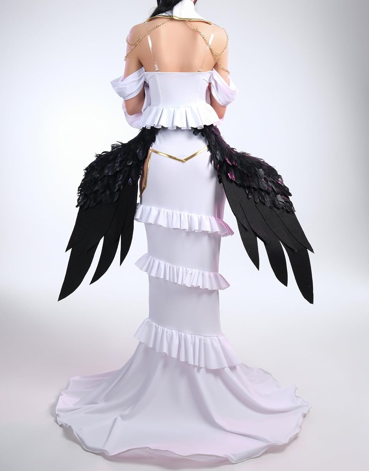 Cosplay.fm Women’s Anime Costume Dress Outfit with Collar Necklace Gloves Horns for Cosplay image 3