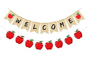 Welcome Banner with Apple Sign, Welcome Back to School
