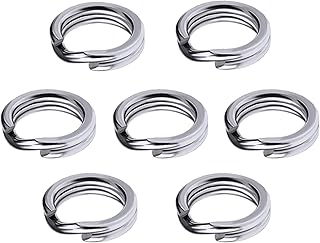 FUSIGO Fishing Split Rings Stainless Steel, 120PCS High Strength Lure Connectors Fishing Tackle (6.0mm)