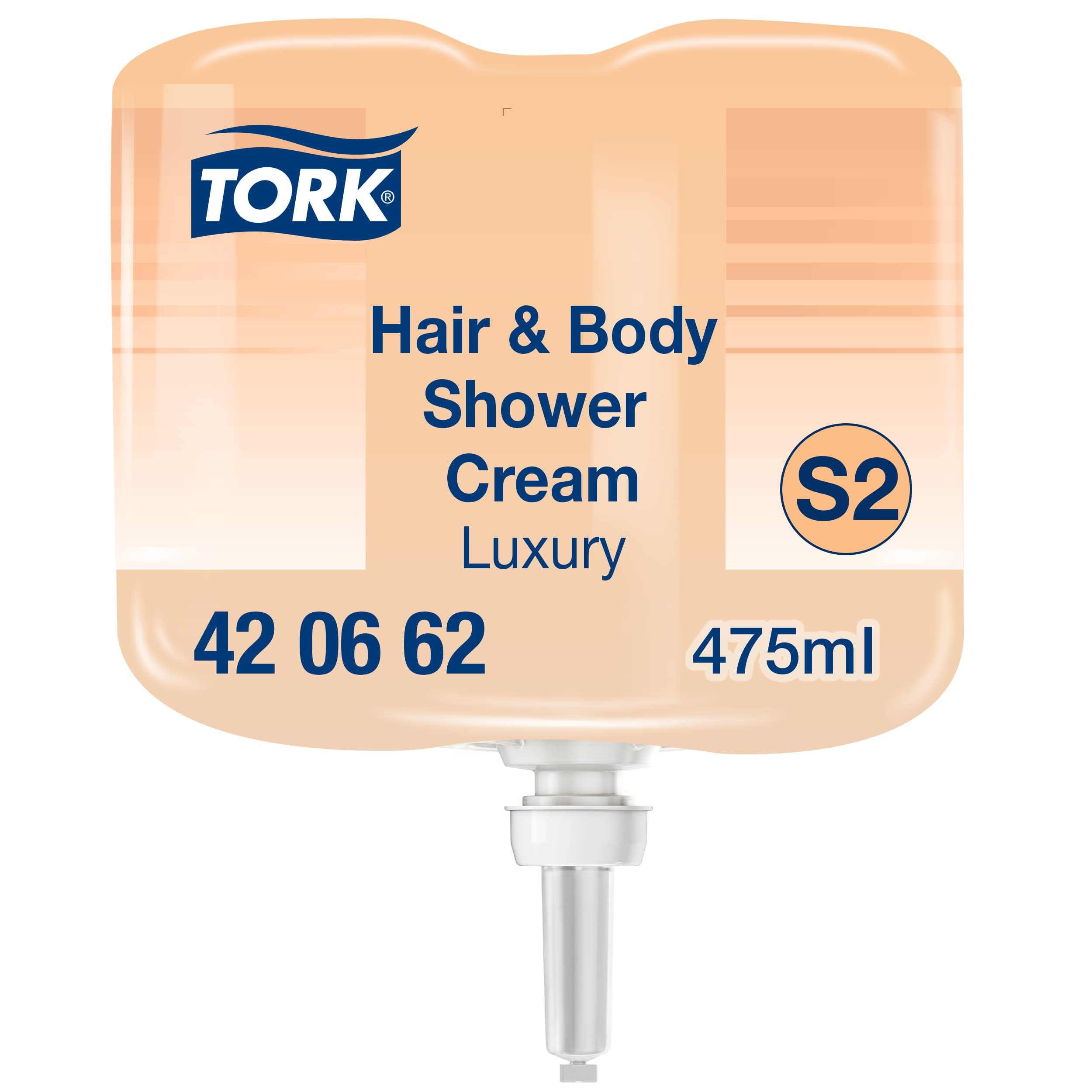 Tork Doccia Shampoo in crema 3 in 1 Luxury Mini S2, fragranza vaniglia e argan, 8 flaconi da 475 ml, 420662