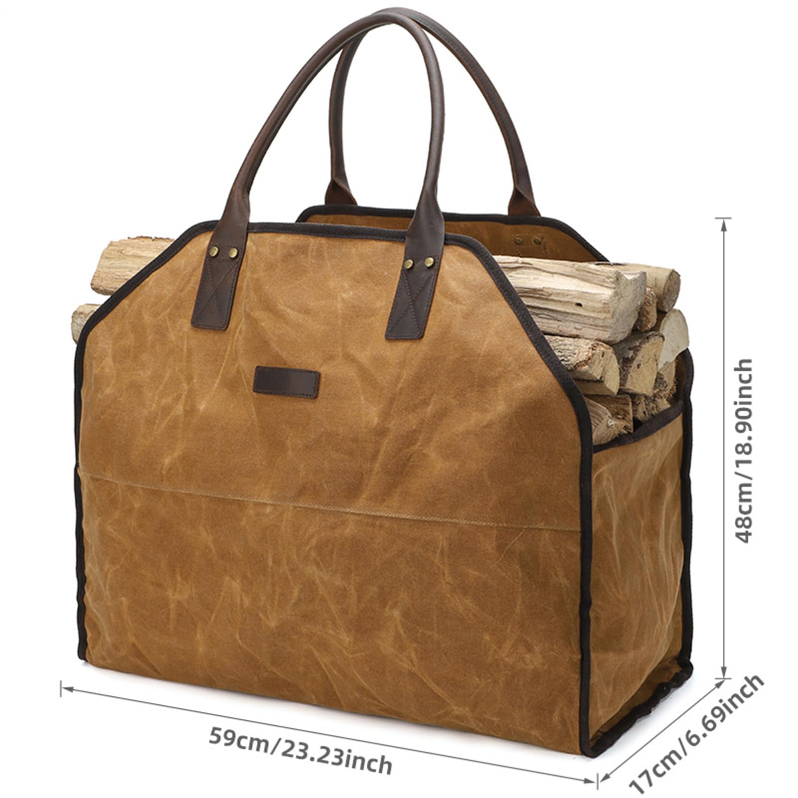 Borsa Per Il Trasporto Della Legna Da Ardere Multifunzione, Robusto, Ampia | per Trasporto Legna Tote Da Ceppi Ideale Per Falò,Barbecue,Campeggio,Giardinaggio E