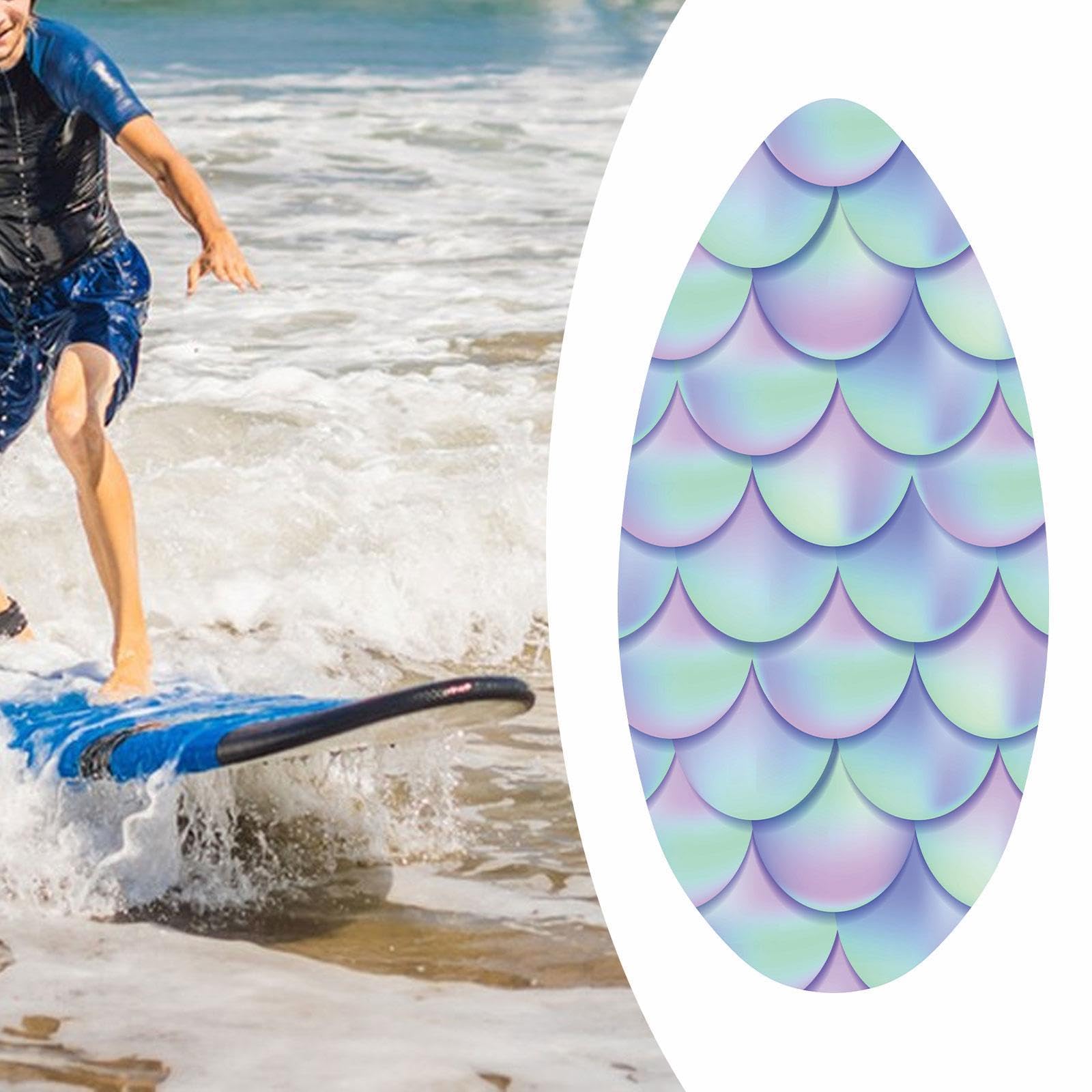 Skimboard Surf per Spiaggia con Struttura in Legno Resistente Rivestimento Lucido Impermeabile Adatto a Principianti E Adulti Adatto a Bambini