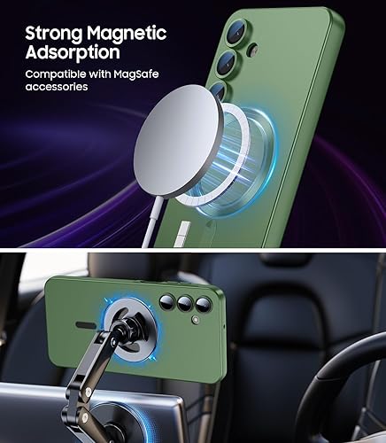 Vista 47 de Magnetic for Samsung Galaxy S24 Ultra Case [Compatible with MagSafe][Built-in Camera Lens Protector] Slim Soft Bumper TPU Shockproof Phone Shell