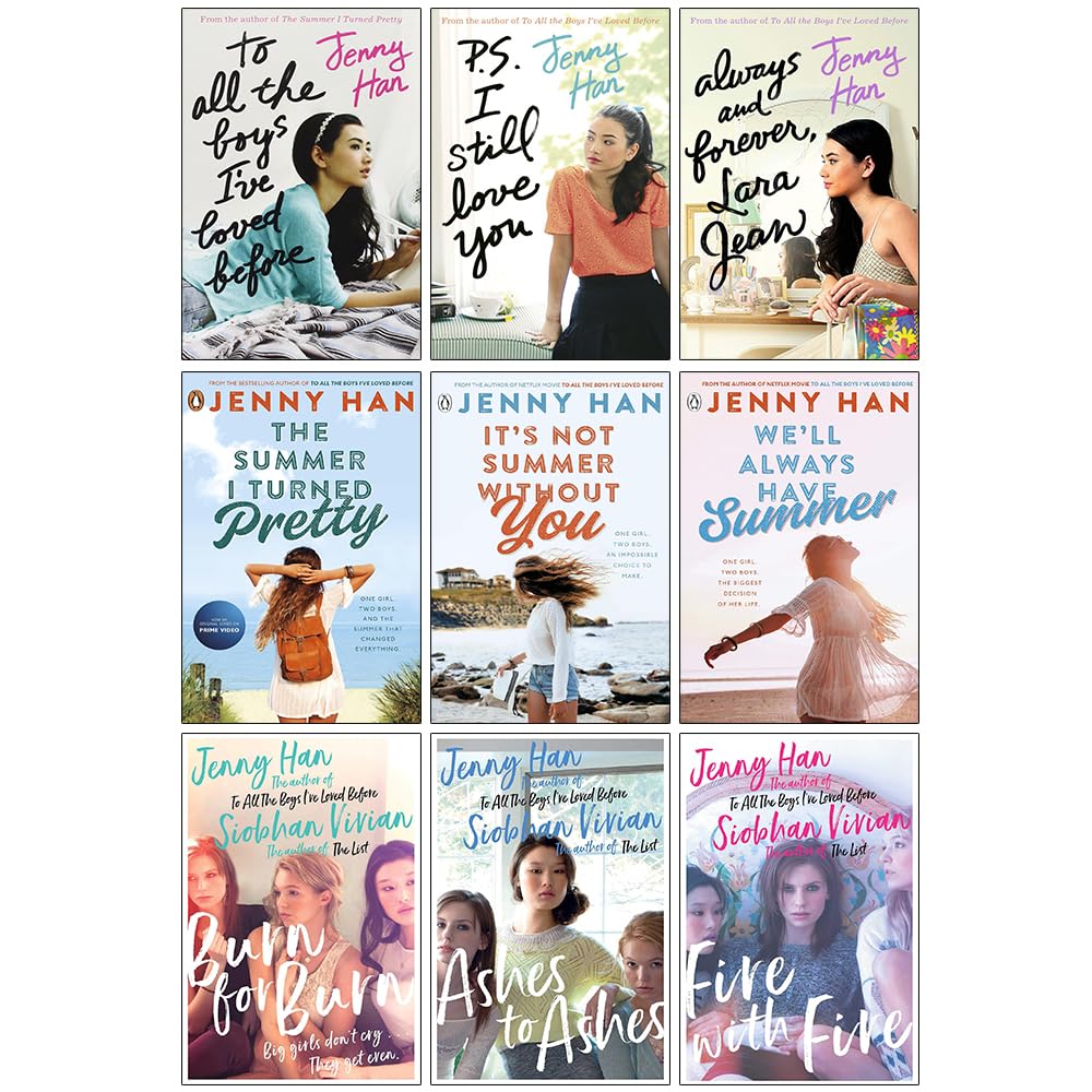 Jenny Han To All the Boys I've Loved Before, The Summer I Turned Pretty & Burn for Burn Trilogy 9 Books Collection Set