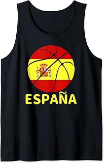 España Spain Spanish Basketball Jersey Flag Print Tank Top