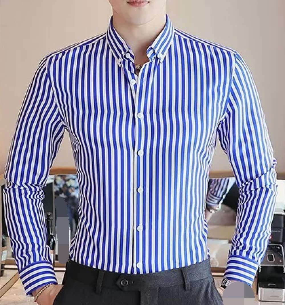 Herren Langarm Hemd Mit Streifendruck – Atmungsaktives Shirt Mit Knöpfen, Klassischer Schnitt Für Alltag & Freizeit