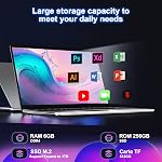 Laptop 14" Win 11 Laptop for Home Office, 6GB RAM 256GB SSD, Celeron N4020 Up to 2.8GHz, 1920×1080 FHD Notebook Computer, Portable Laptops with 5G WiFi laptops Cooling Fan, Gray, Ordinateur Portable
