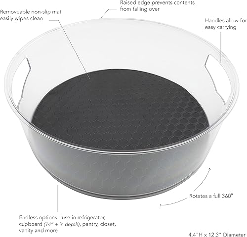 Miniatura 7 de Spectrum Lazy Susan - Organizador Hexa grande (paquete de 1)  Plato giratorio Lazy Susan para gabinete, refrigerador, despensa, mesa y estante