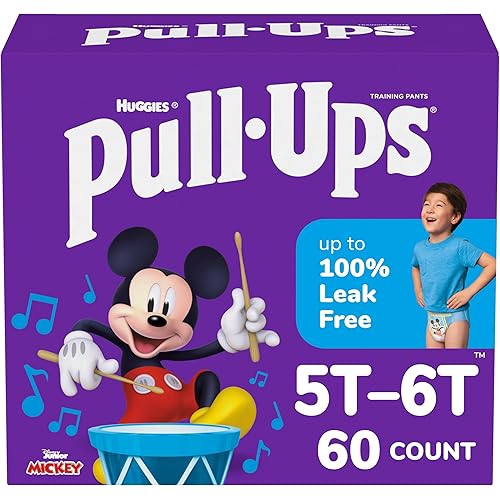 Pull-Ups Boys' Potty Training Pants, Size 5T-6T Training Underwear (46+ lbs), 60 Count