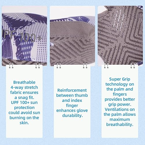 Miniatura 5 de Seibertron S.P.S.G-2 UPF100+ Guante de pesca para adultos y jóvenes con protección solar y UV