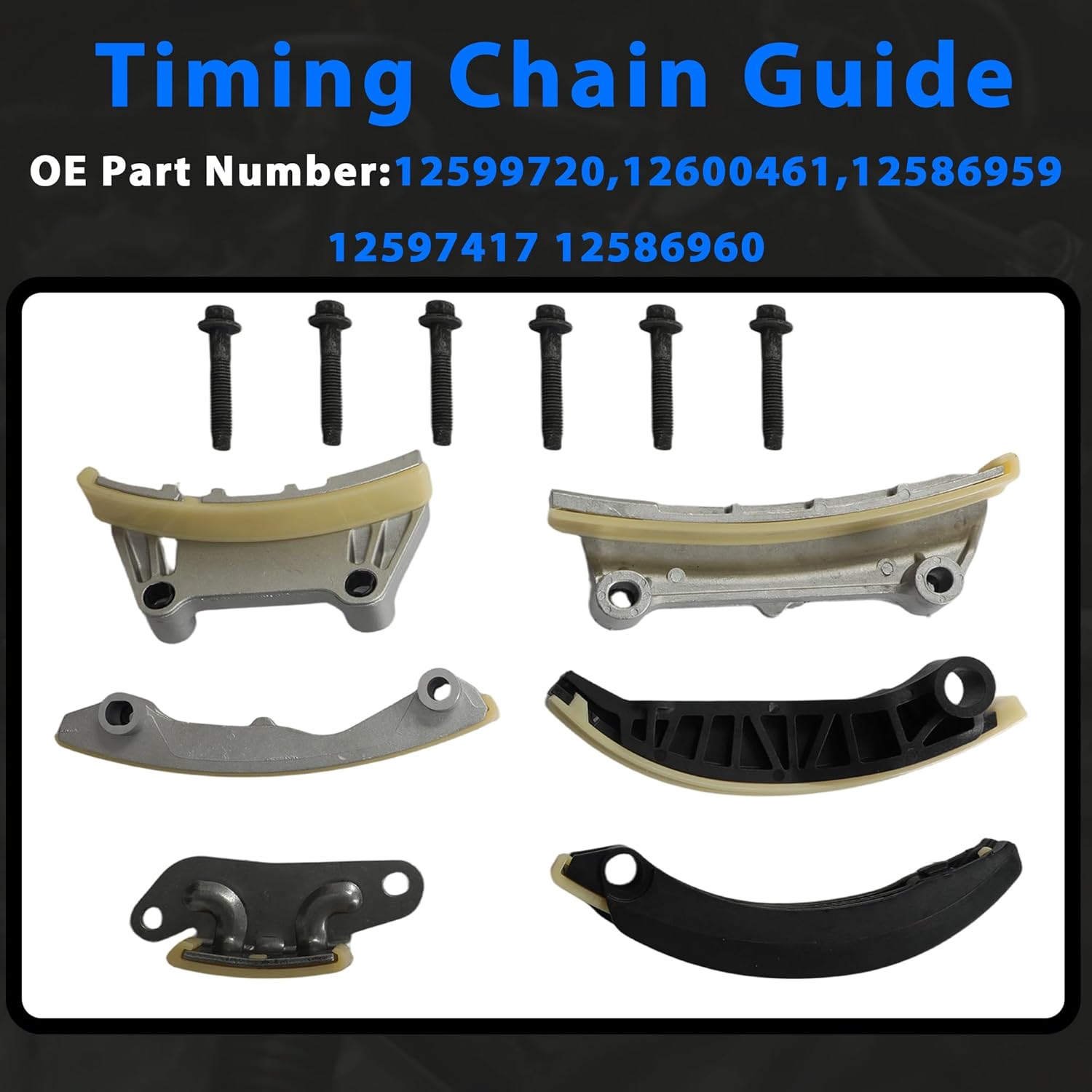 9-0753S Engine Timing Chain Kit w/Water Pump Timing Belt Kit fit for Buick Cadillac CTS SRX Chevrolet GMC Pontiac Saab Saturn Suzuki Acadia Traverse Enclave Caprice Equinox 3.6 3.2 3.0 2.8 2007-2022