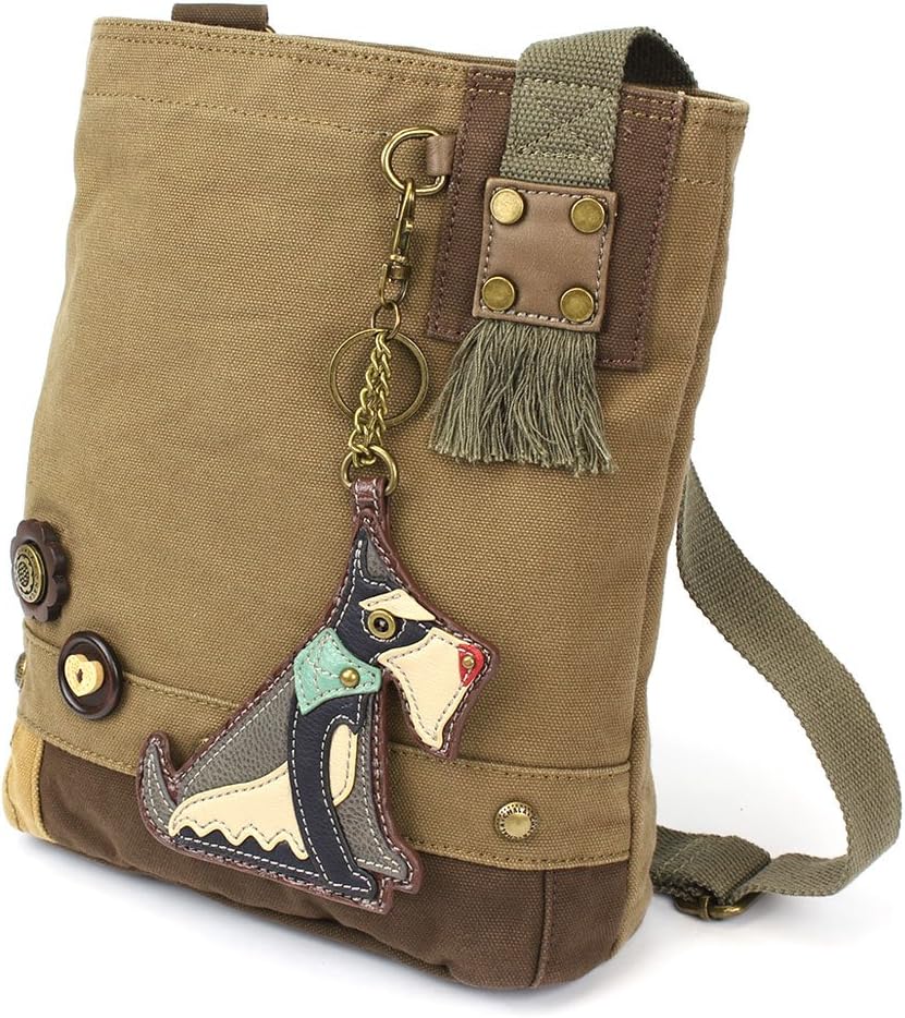 Chala Patch Crossbody Bag, Schnauzer, Olive