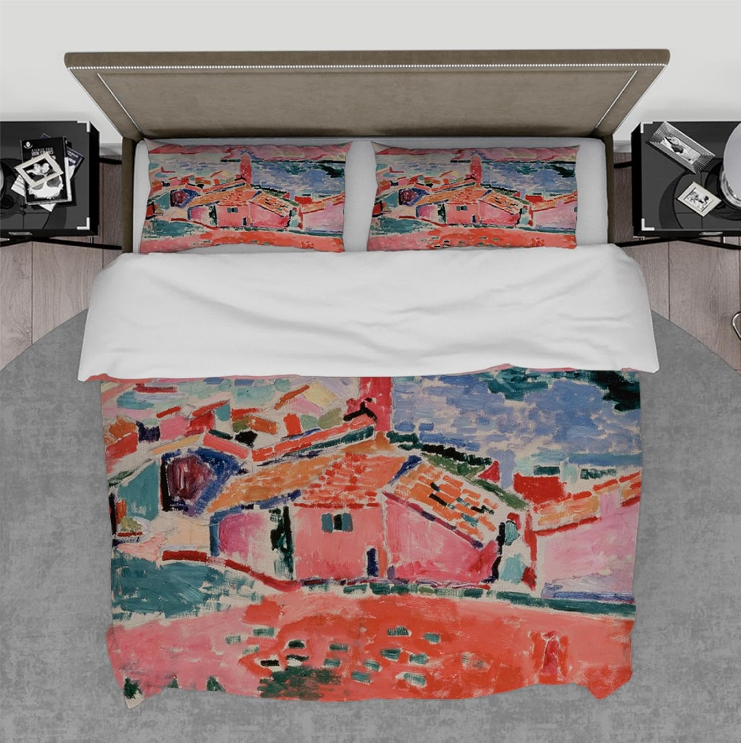 HOBBOY Bright Watercolor Bedding Sets 3 Piece 1 Duvet Cover