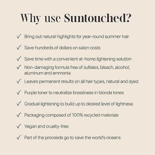 Miniatura 7 de Suntouched Aclarador de cabello rubio playa espray aclarador de cabello cítrico y manzanilla para resaltar vegano libre de crueldad sin parabenos