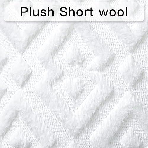 Miniatura 7 de Artscope Paquete de 2 fundas de almohada decorativas de terciopelo de lana suave y corta, estilo de lujo, fundas de cojín europeas para sofá y