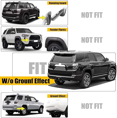 Miniatura 2 de A-Premium Juego de 4 unidades de guardabarros con kits de herramientas compatibles con Toyota 4Runner, 2010-2023, (sin guardabarros y estribo)