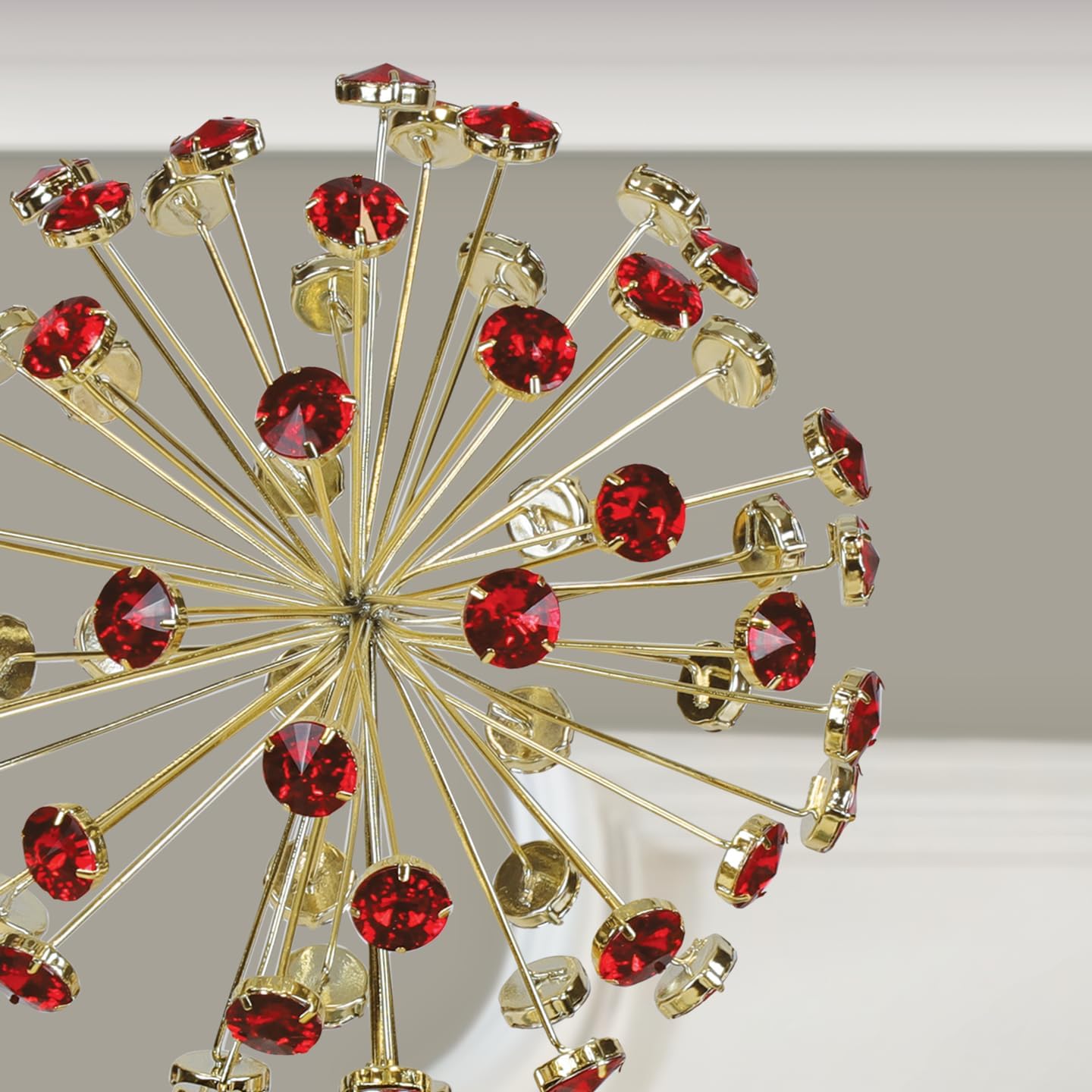 Old World Christmas 12" Red Crystal Burst Tree Topper