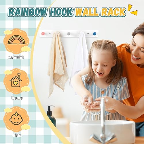 Miniatura 4 de Maitys 2 ganchos de pared para niños, ganchos de pared para niños y niñas, para niños, niñas, niños pequeños, linda decoración de baño, suministros
