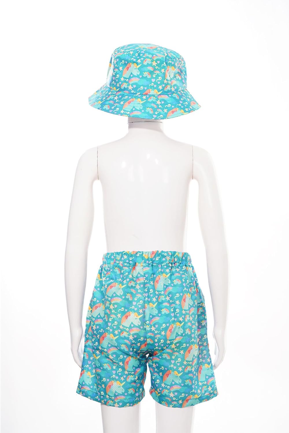 YiZYiF Kids Girls Boys Swim Board Shorts Printed Beach Trunk Summer Casual Shorts Bottom with Sun Hat