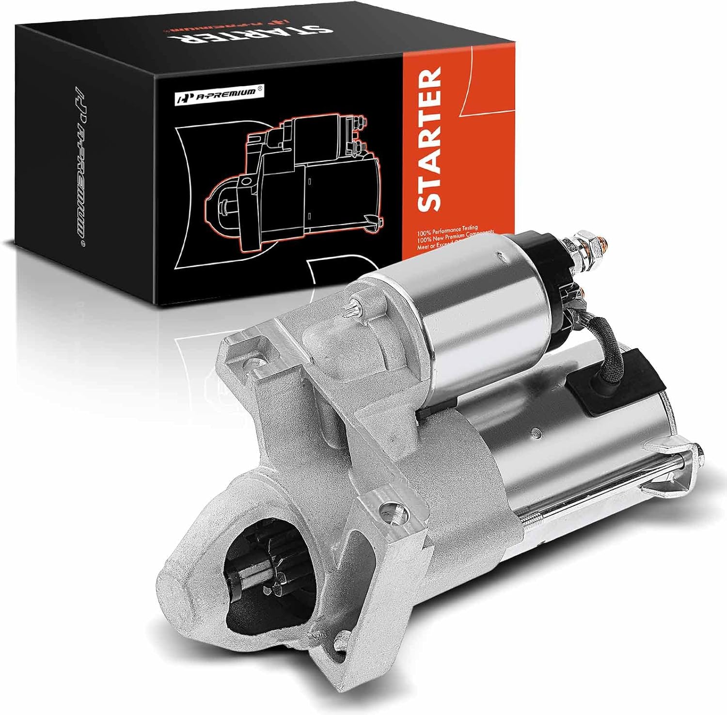 A-Premium Starter Motor Compatible with Buick Rendezvous 06-07, Terraza & Chevrolet Malibu, Uplander & Pontiac Aztek 3.4L, G6, Montana & Saturn Relay, V6 3.5L, 12V 1.2KW 9 Teeth CW, Replace# 12594440