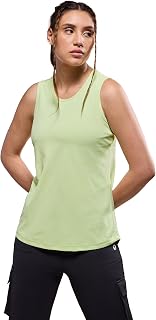 TECHNOSPORT Women Solid Slim Fit Round Neck Tank Top with Cotflex for Gym, Sports and Regular Use Price In India
