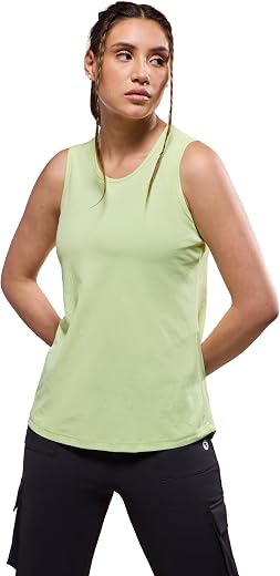 TECHNOSPORT Women Solid Slim Fit Round Neck Tank Top with Cotflex for Gym, Sports and Regular Use