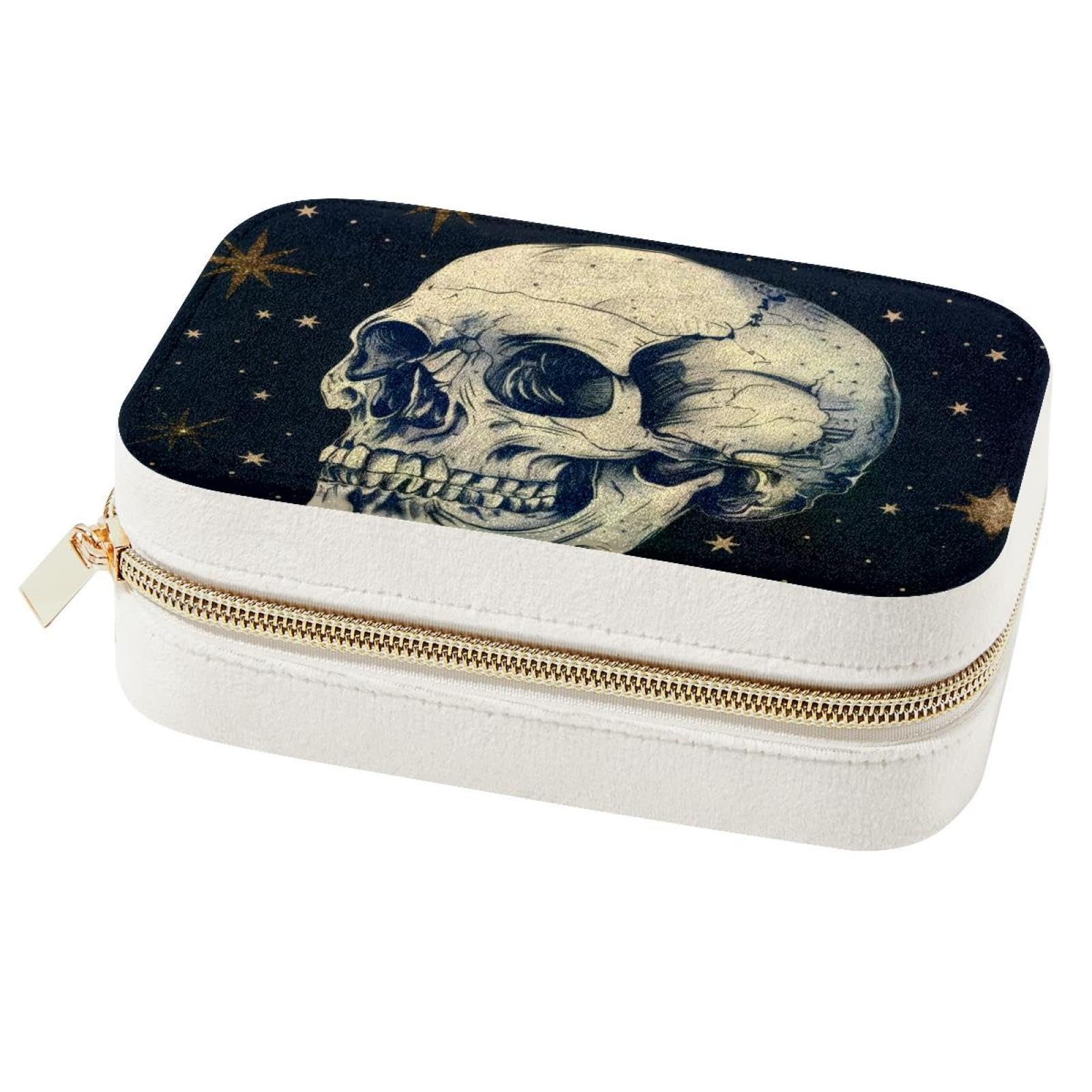 Boîte à bijoux étoile tête de mort pour vos voyages et week-ends