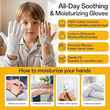24 Pairs Soft White Cotton Gloves for Moisturizing Eczema Sleep Treatment, and Archival Inspection Handling of Coins, Jewelry, Silver, and Costume Artifacts