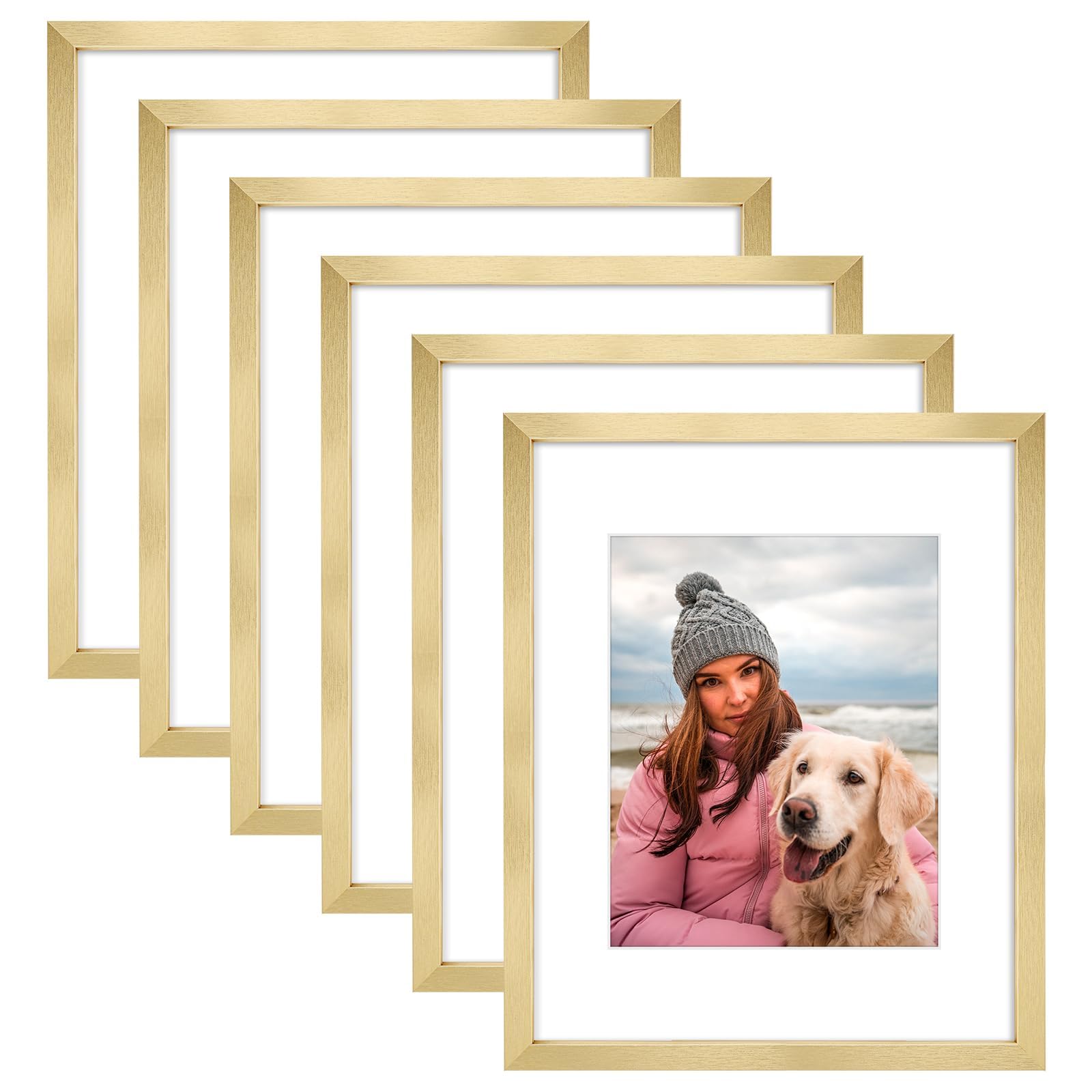 Amazon.com: AUEAR 16x20 Picture Frames Set of 6, Gold | with Mat