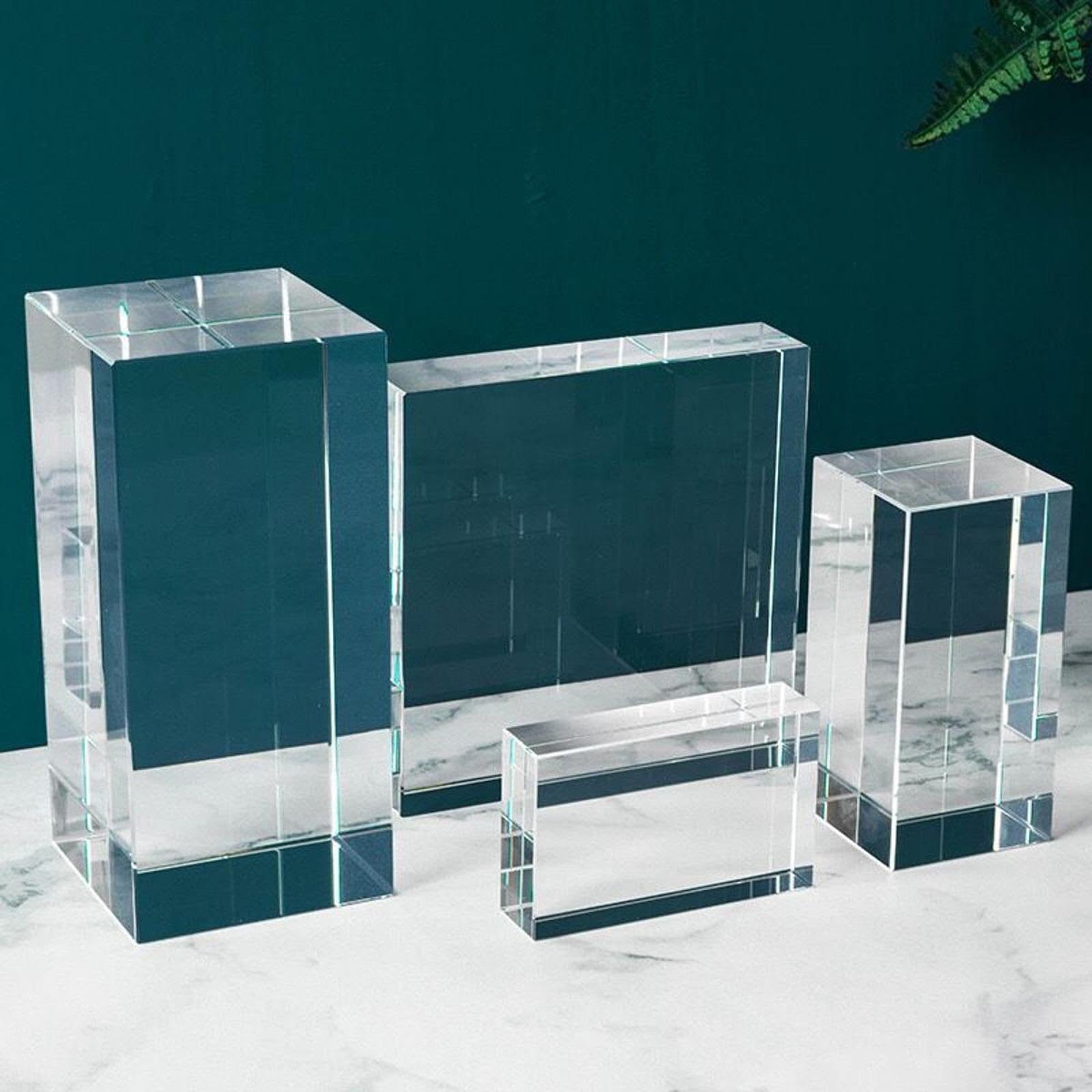 6 x Acryl Quadrat Präsentationsblock, Sockelständer für Schmuck und Figuren, 5cm bis 20cm