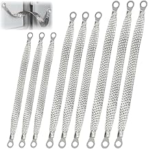 Car Muffler Grounding, Set of 9, Tinned Copper Wire Grounding Strap, Increases Exhaust Efficiency, Braided Wire, Flexibility, Fixed Ends, Hole Diameter 0.3 inches (8 mm), Ring Terminal, Universal Use,