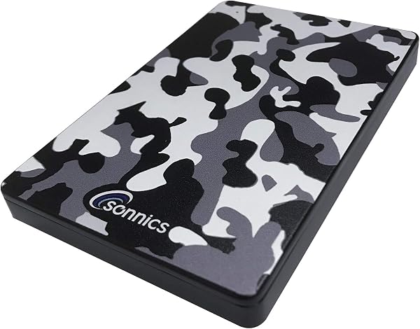 Sonnics 500GB Grigio mimetico hard disk esterno portatile USB 3.0 Super velocità di trasferimento per uso con Windows PC, Mac, Xbox One e PS4 - 2