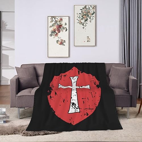 Miniatura 8 de Crusader Knights Templar Cross - Manta térmica, ligera, súper suave y cálida para todas las estaciones, para sofás
