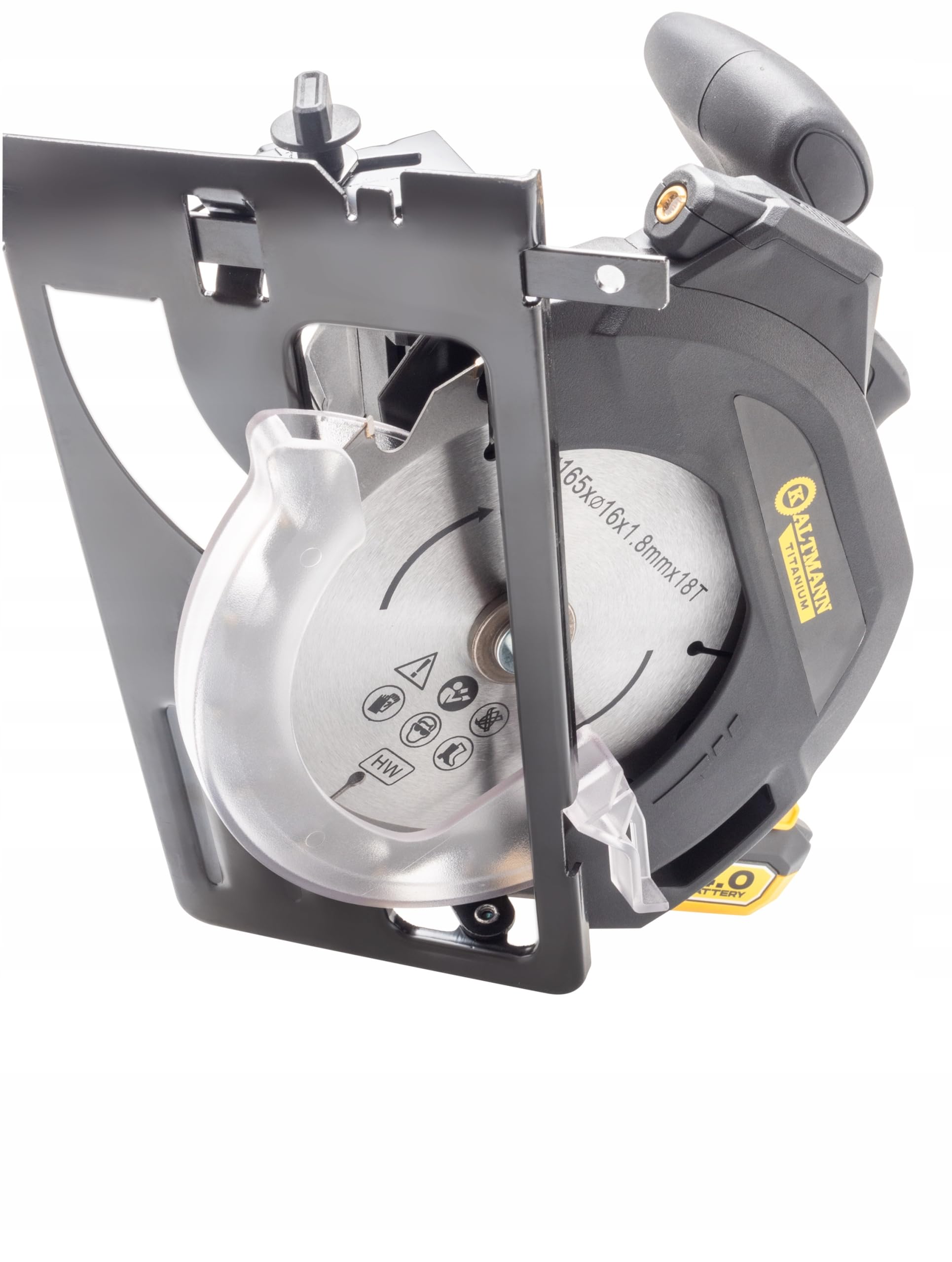 Pilarka tarczowa Kaltmann TITANIUM KTI-PTA20V | 20V | 4300 obr/min | Tarcza 165 mm | Wskaźnik laserowy | Głębokość cięcia 55 mm | Body – bez akumulatora i ładowarki