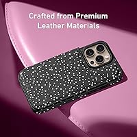 Vista 216 de LETO para iPhone 15 Pro Funda tipo cartera - Tapa tipo folio con patada - Diseños de moda - Tarjetero - Funda protectora para mujeres y niñas - 6.1
