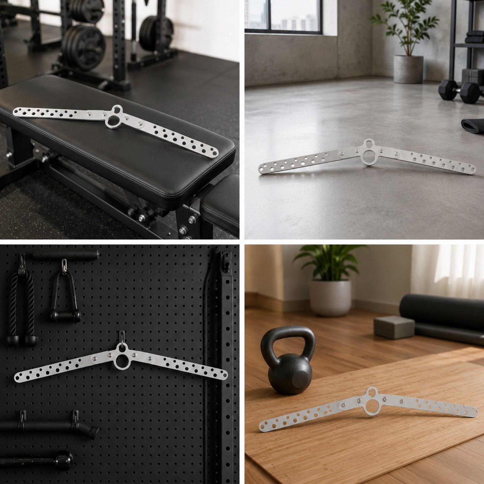 Oshhni Barra de Polea LAT Multifunción para Máquina de Poleas, Ideal para Entrenamiento de Musculación en Interiores.