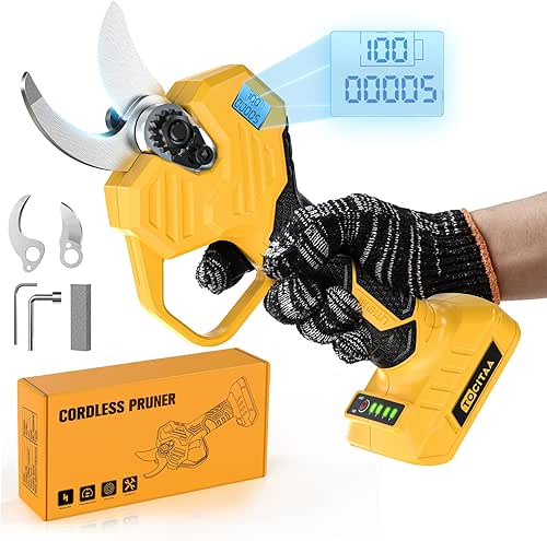 TOCiTAA Cordless Electric Pruning Shears Compatible with Dewalt 20v Battery,
