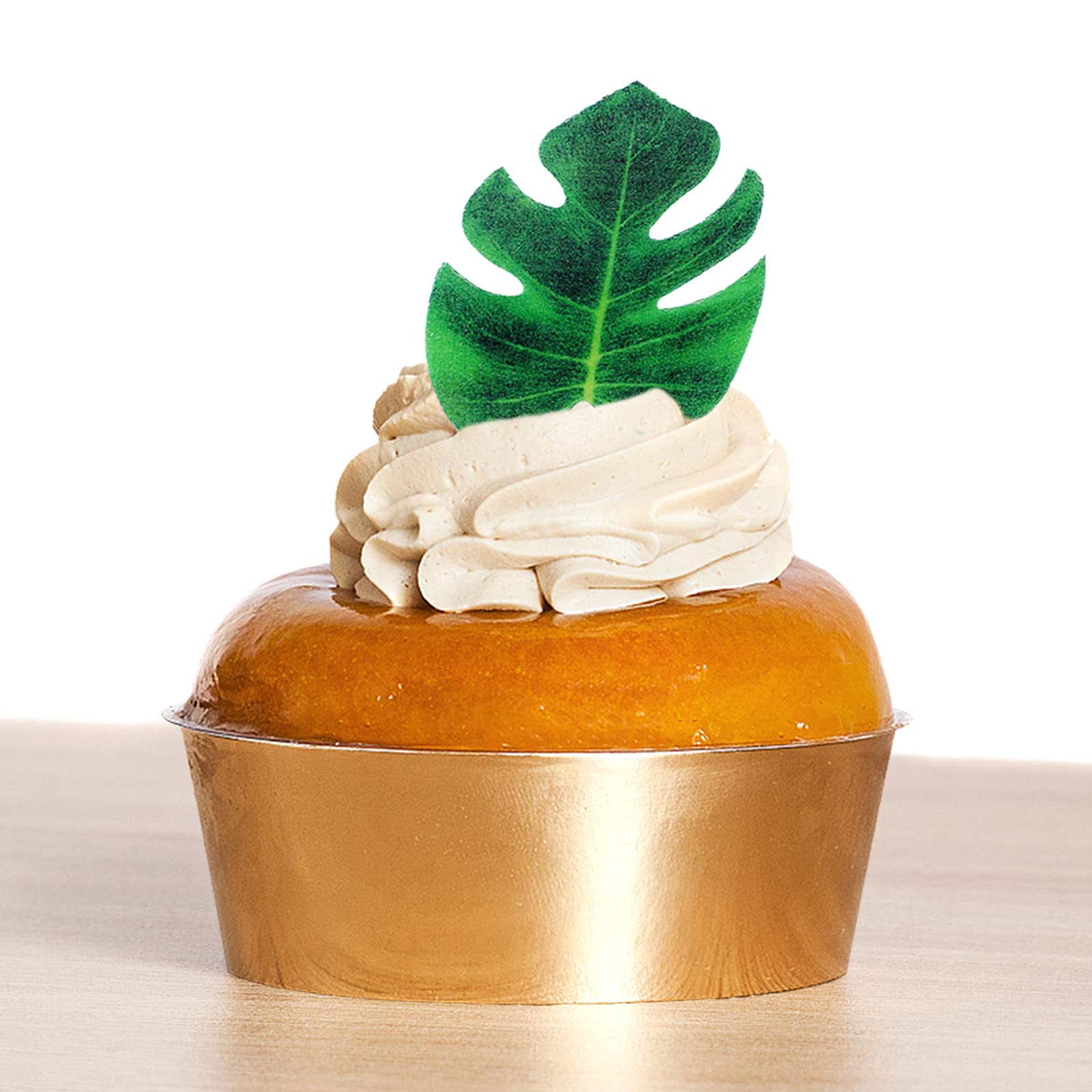 Edible Tropical Turtle Leaves Cupcake toppers,48pcs Edible Cake Decorations Edible Glutinous
