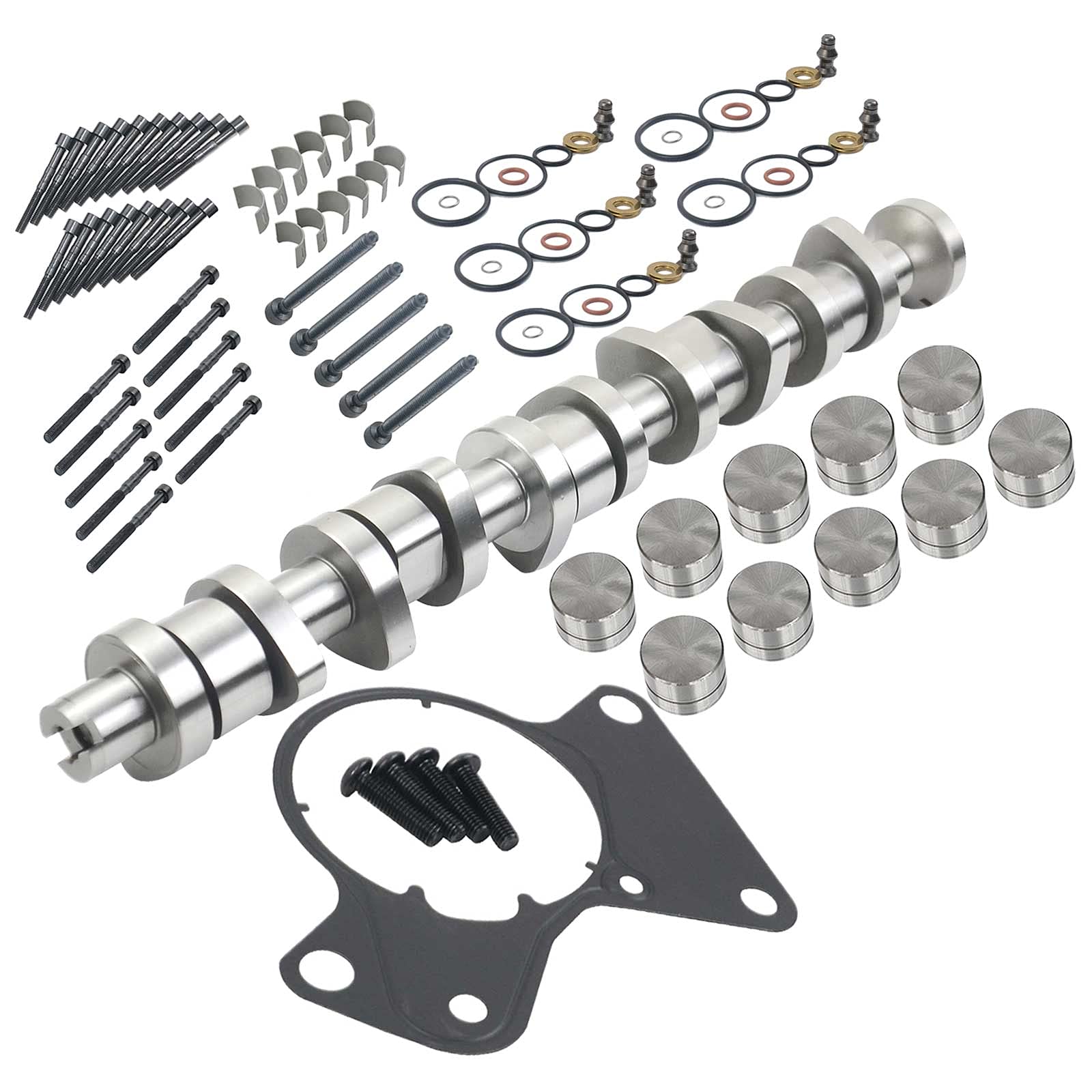 Árbol de levas + Kit de cojinete de leva compatible con Transp0rter V T5 2.5 TDI AXD AXE BAC BLK 038103673A 038103714G